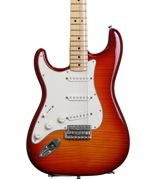 Maple, Aged Cherry Burst Fender Standard Stratocaster Plus Top Left ...